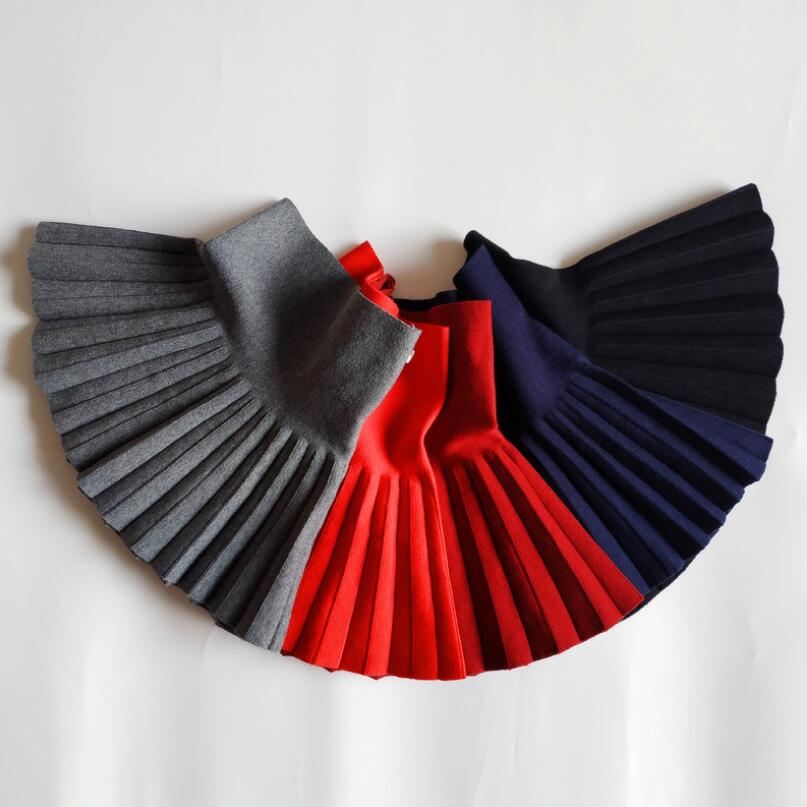 Βρεφικά νήπια Παιδικά ρούχα Σχολικά κορίτσια Πλεκτή φούστα με κάτω μέρος Πριγκίπισσα πλισέ φούστες για παιδιά Παιδικά ρούχα