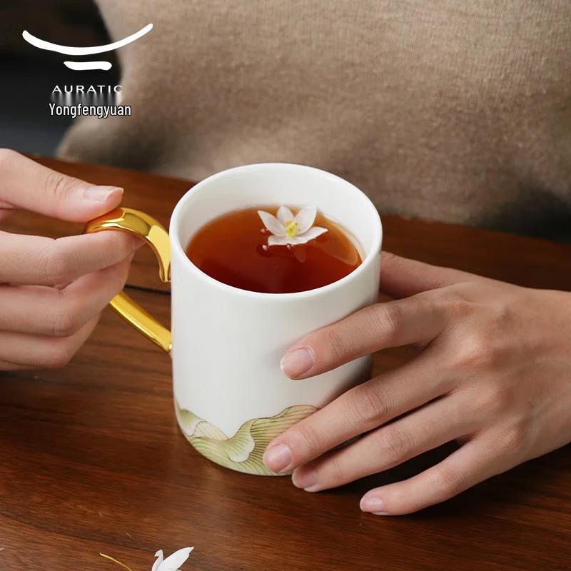 Yongfengyuan National Porcelain Magnolia Ceramic Mug 350ml