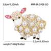 Rhinestone Sheep Brooch Pearl Coat Closure Pin New Cardigan Closure Pin  Cardigan Coat Styling