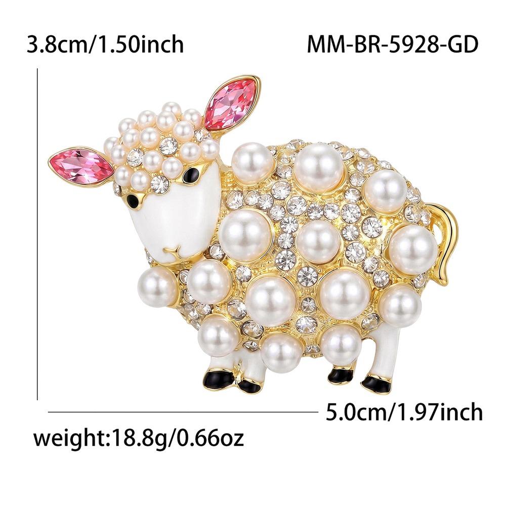 Rhinestone Sheep Brooch Pearl Coat Closure Pin New Cardigan Closure Pin Cardigan Coat Styling