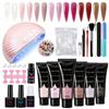 6-Farben Poly-Nagelgel-Verlängerungs-Kit Schnelltrocknend Ablösbar UV-Gel-Nagelkunstwerkzeuge Langanhaltend