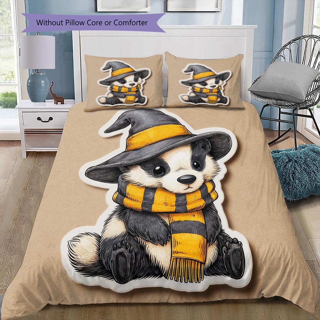 Set Copripiumino Trapuntato con Fantasia Cartone Animato Federa Decorazione per la Casa Regalo di Compleanno (1 * copripiumino + 2 * federa, senza nucleo)