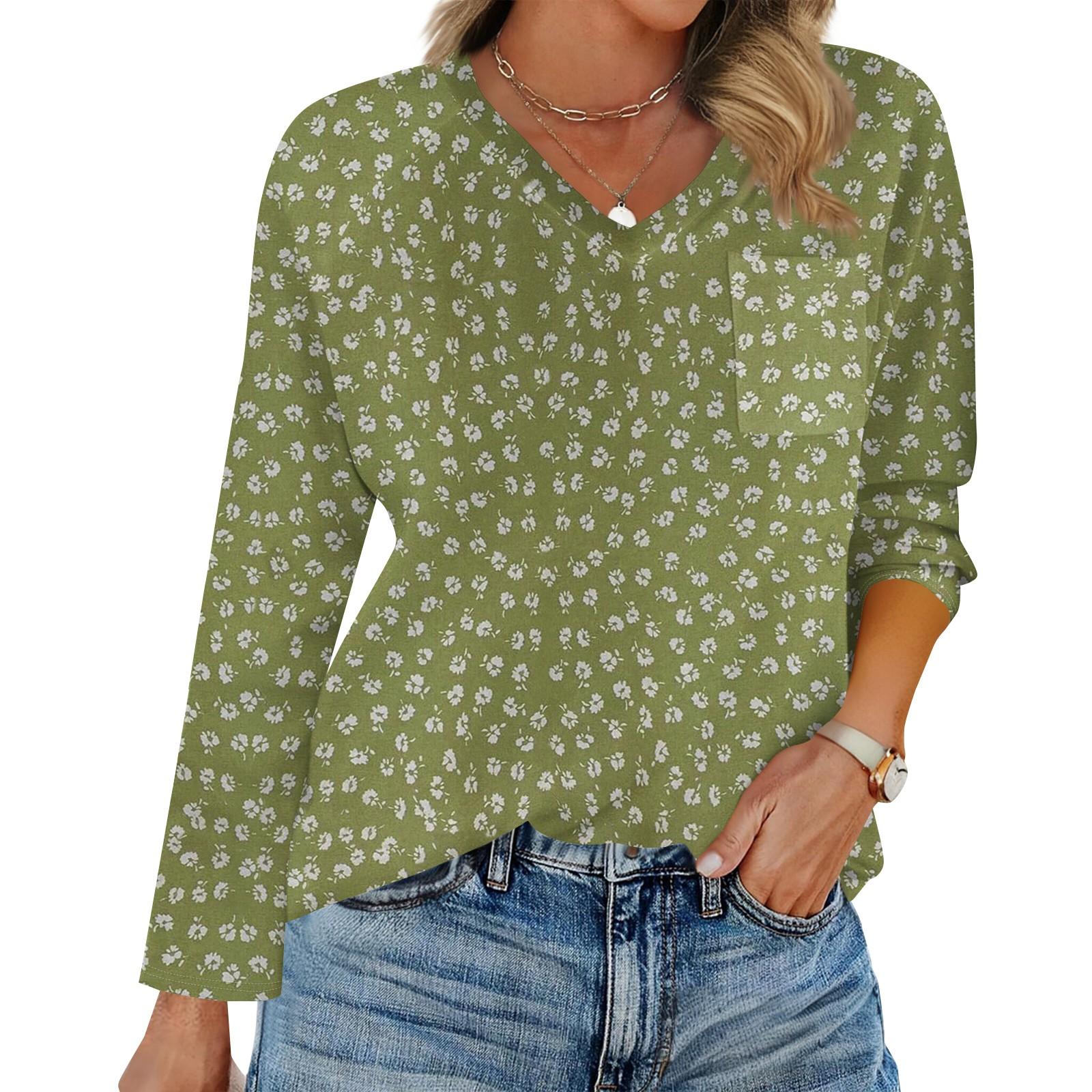 

Women s Raglan Long Sleeve V-Neck T-Shirt Splicing Solid Color Casual Top Pullover V-Neck Pocket Bottoming Shirt L армія зелений колір