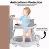 Ubravoo Foldable Baby Walker With O-Shaped Legs & Multi-Function Rollover Prevention, 6-18 Months, Adjustable Height, Music Toy
