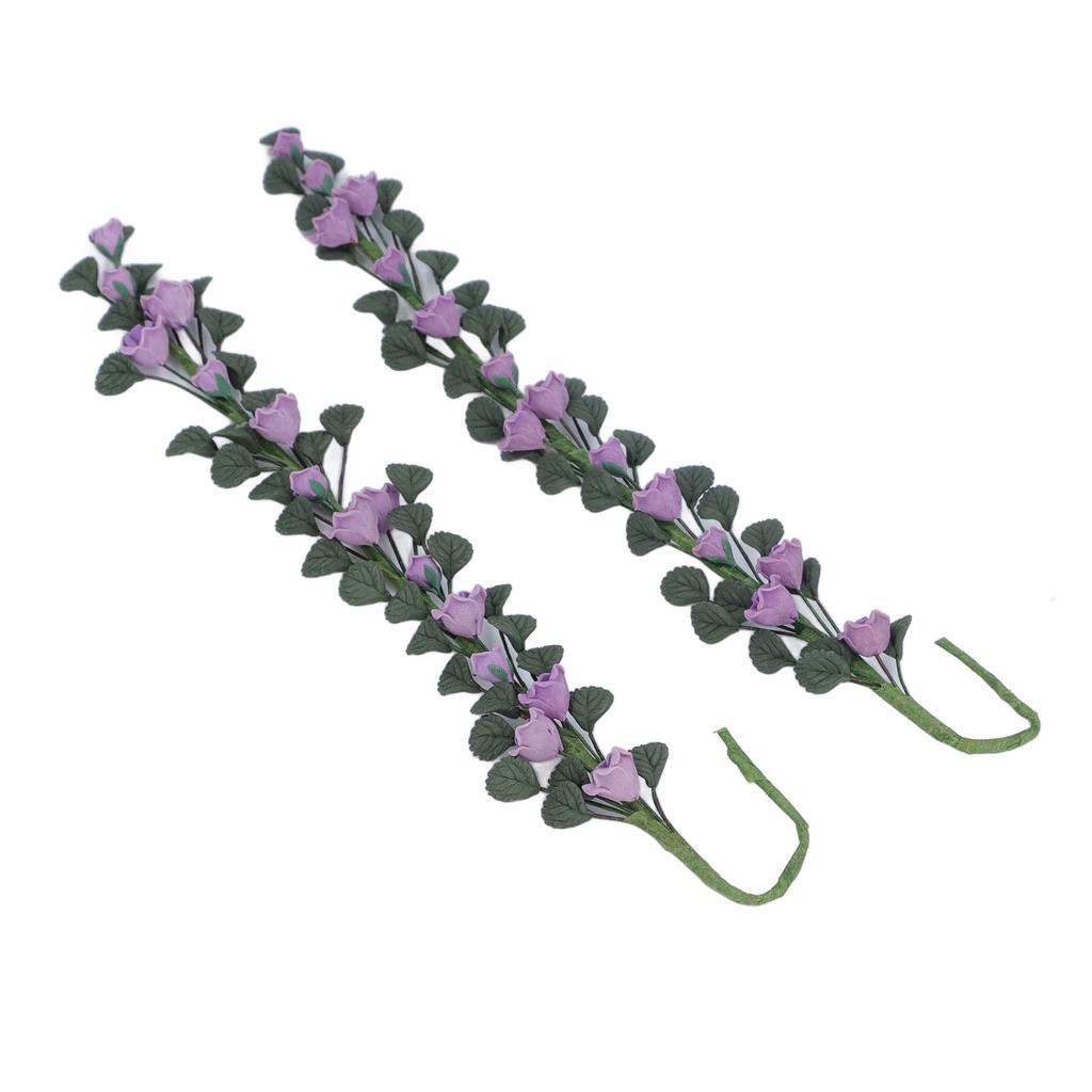2pcs 1 : 12 Miniature Swing Vine Doll House Accessories Decorative Ornament Clay Doll House Swing   Vine for