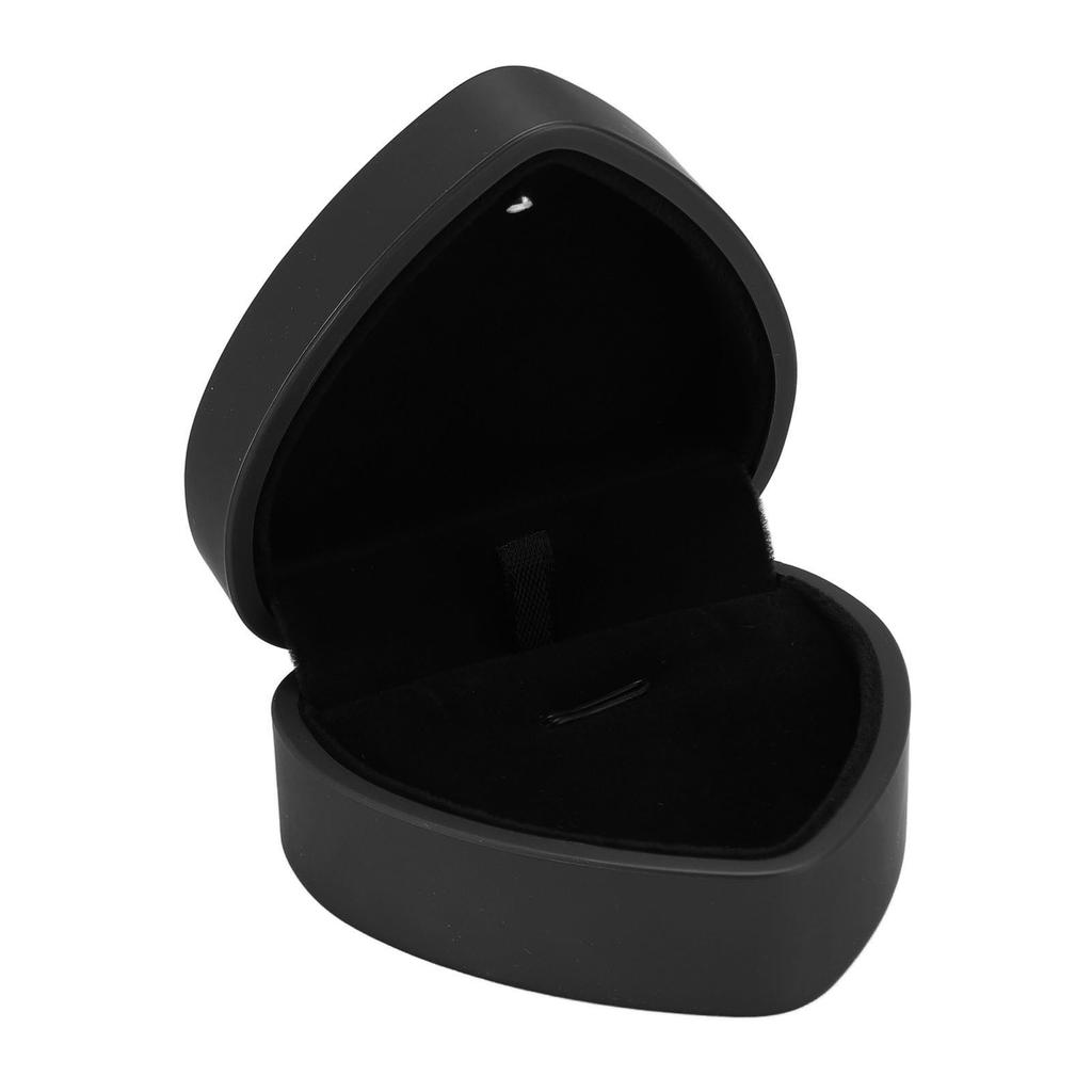LED Light Pendant Necklace Box Large Capacity Soft Lining Heart Shaped LED Pendant Box Jewelry Gift