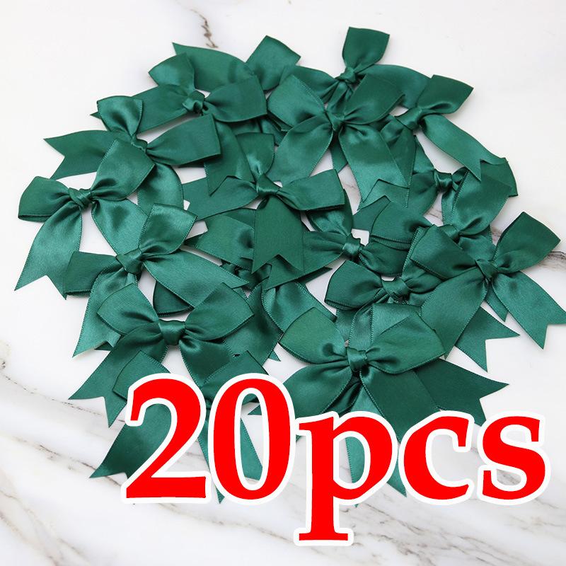 20Pcs/pack 25mm Decorative Ribbon Bow Gift Packaging Bowknot Handicrafts Birthday Wedding Decorations DIY Craft Material