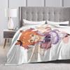Umamusume Pretty Derby Mayano Top Gun Blanket Flannel Print  Multi-function Super Warm Throw Blanket for Sofa Outdoor Rug Piece