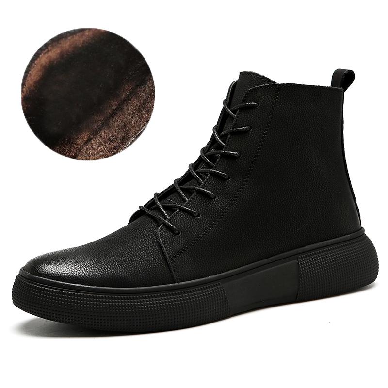 

Модные мужские ботинки знаменитые туфли на плоской подошве на платформе для улицы ковбойские сапоги теплые плюшевые зимние зимние ботинки для снега botas ankle botines hombre chaussures 9.5