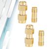 4PCS Golden 2PCS SMA Male to Male Adapter Double Pass Adapter  Antenna Connection
