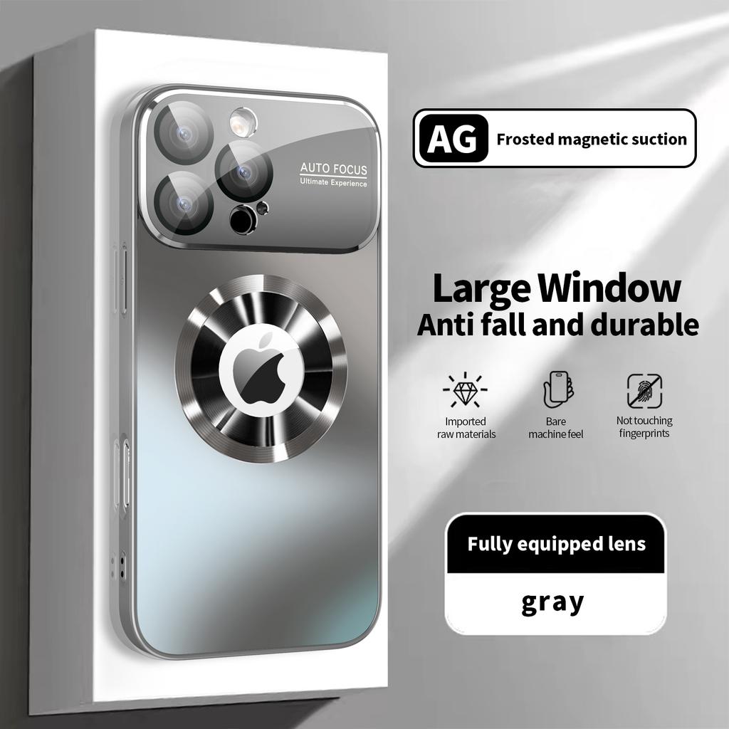 Titan Metallic Farbe Mattes Case für iPhone 17 16 15 14 Plus 13 12 Pro Max Magnetisches Case für Magsafe Linsenschutz Case
