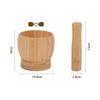 Imported Bamboo Garlic Mortar and Pestle Set