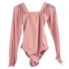 Womens Ballet Leotard White Stretch Dancewear Contemporary Chinese Dance Aerial Yoga Fitness Training
