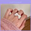 Elegant Adjustable Bowknot Ring For Women Fashionable Simple Style For Everyday Wear