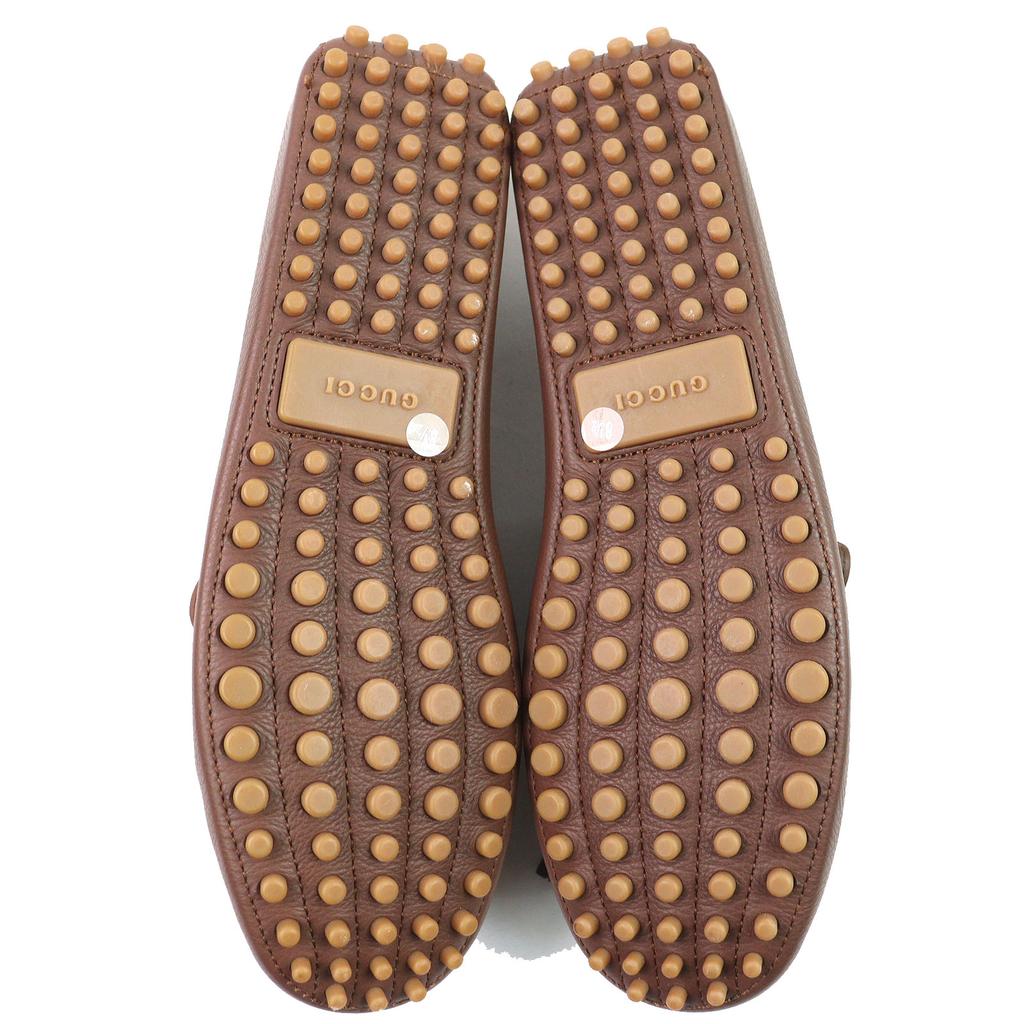 Gucci Driving Shoes Bamboo Tassel Leather Loafers Brown Leather Mens 8.5 367923 Used