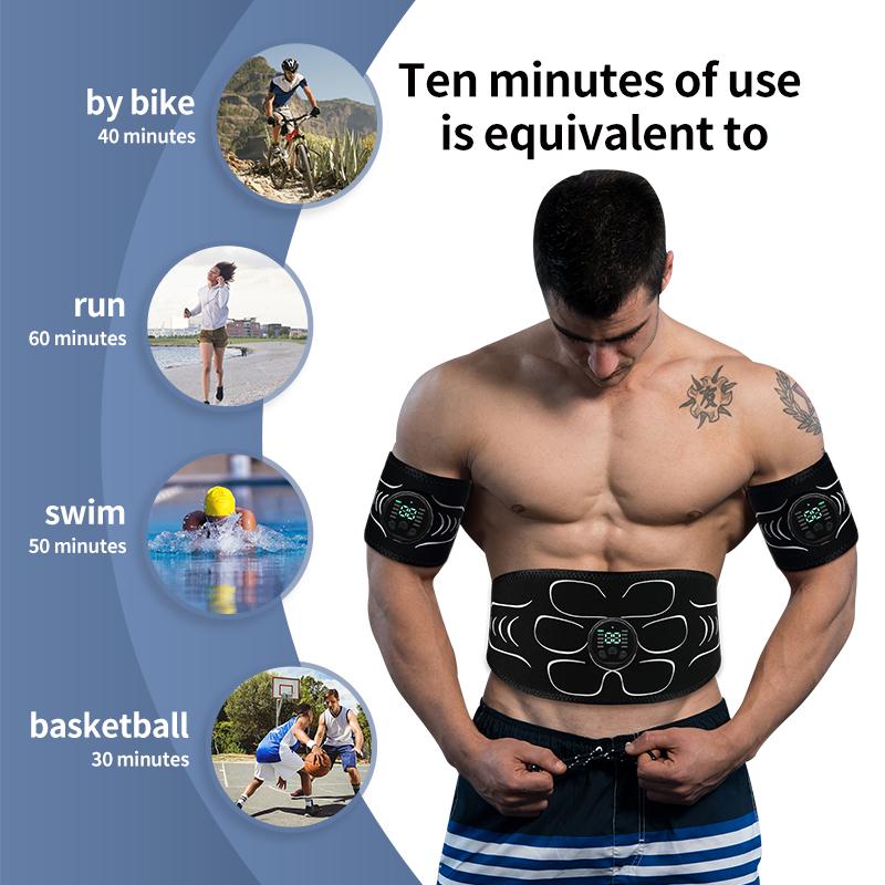 Electronic Muscle Stimulator Abs Stimulator Muscle Toner Ab Machine Trainer For All Body Strength Training Workout Equipment