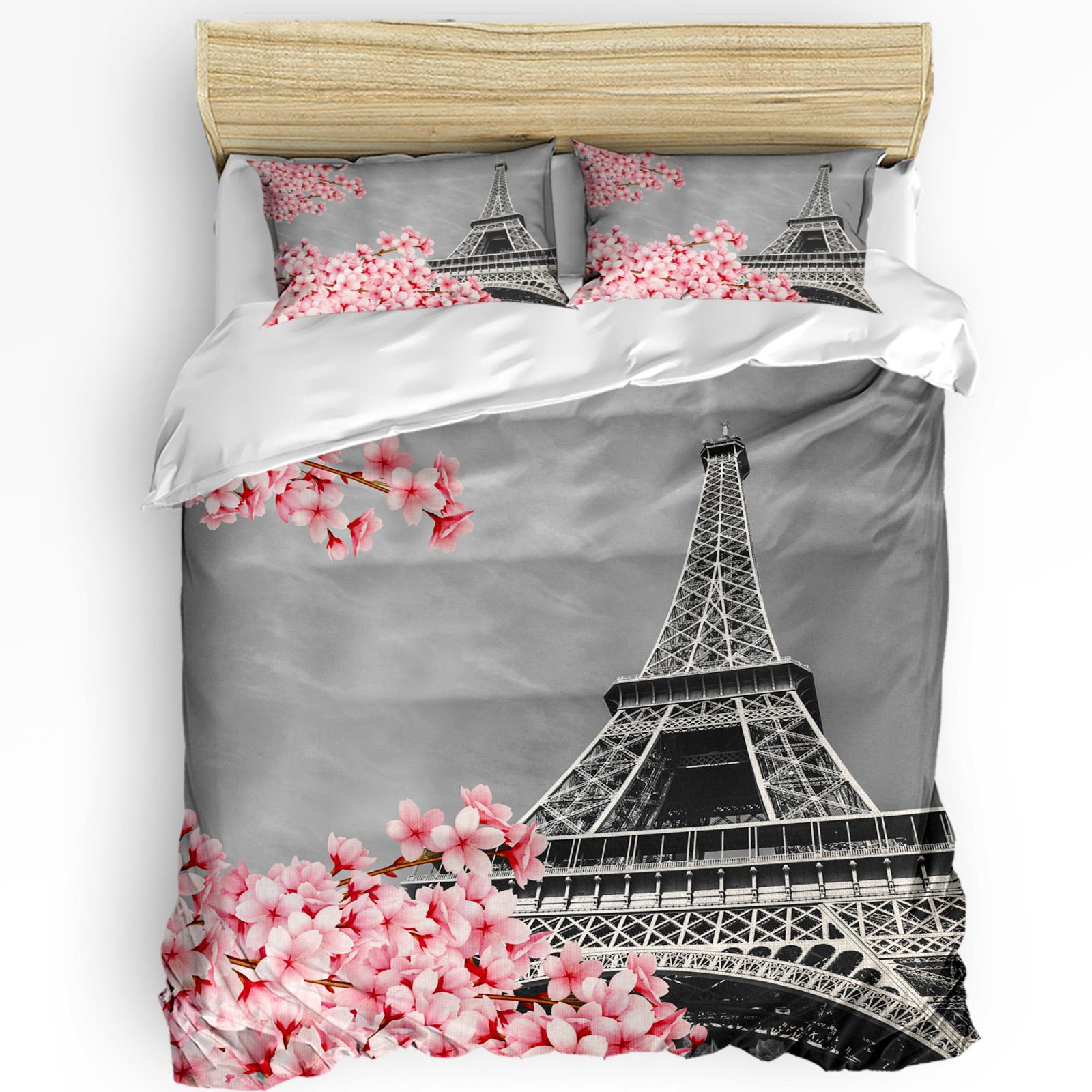 

Розовые цветы сакуры Бабочка Постельный комплект 3 предмета Пододеяльник Наволочка Детский Взрослый Покрывало Комплект для двуспальной кровати Домашний текстиль EU single(135x200cm)