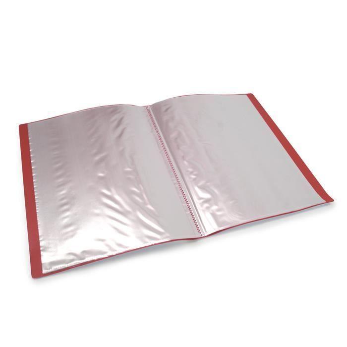 Protège documents - WAYTEX - 931335R - 120 vues - 60 pochettes - Rouge