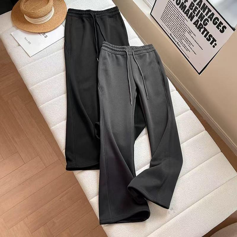 

Heavyweight Cowhide Lu Series Fleece-Lined High-Waisted Stretch Yoga Sweatpants for Women M темно-сірий