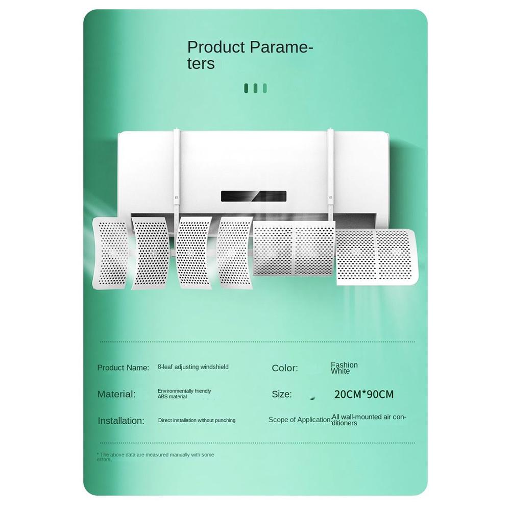 High Quality Wind Deflector COTTON FILTER Basic No Filter Cold Air Cotton Filter Easy Installation Wall Mounted Air Conditioner