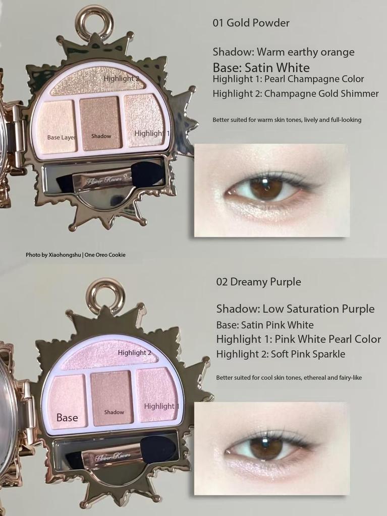 Flower Knows Knight Unicorn Collection Makeup Gift Set Perfumes Lipstick Blush Cloud Setting Powder Eye Shadow Cosmetics Kit