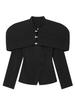 European & American Light Luxury Slim Fit Suit Jacket with Metal Buckle