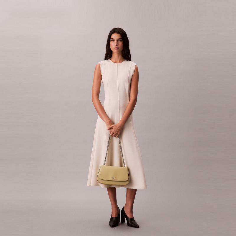 Calvin Klein Metal Letter Chain Shoulder Crossbody Bag Small Women Bags Mint-Tea 4F3171G-IYZ