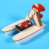 1 Set DIY Wind Powered Boat Model Kit Handmade Wooden Puzzle Hovership Building Crafts Kids STEM Educational Physics Science Experiment Toy