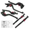 K71 Black Kawasaki Brake Lever Clutch Lever Fits Versys (Red) & Set, 6-Position Adjustable, ZX-6R, ZX-9R, ZX-10R, Z1000, ZX-12R, 1000, etc.