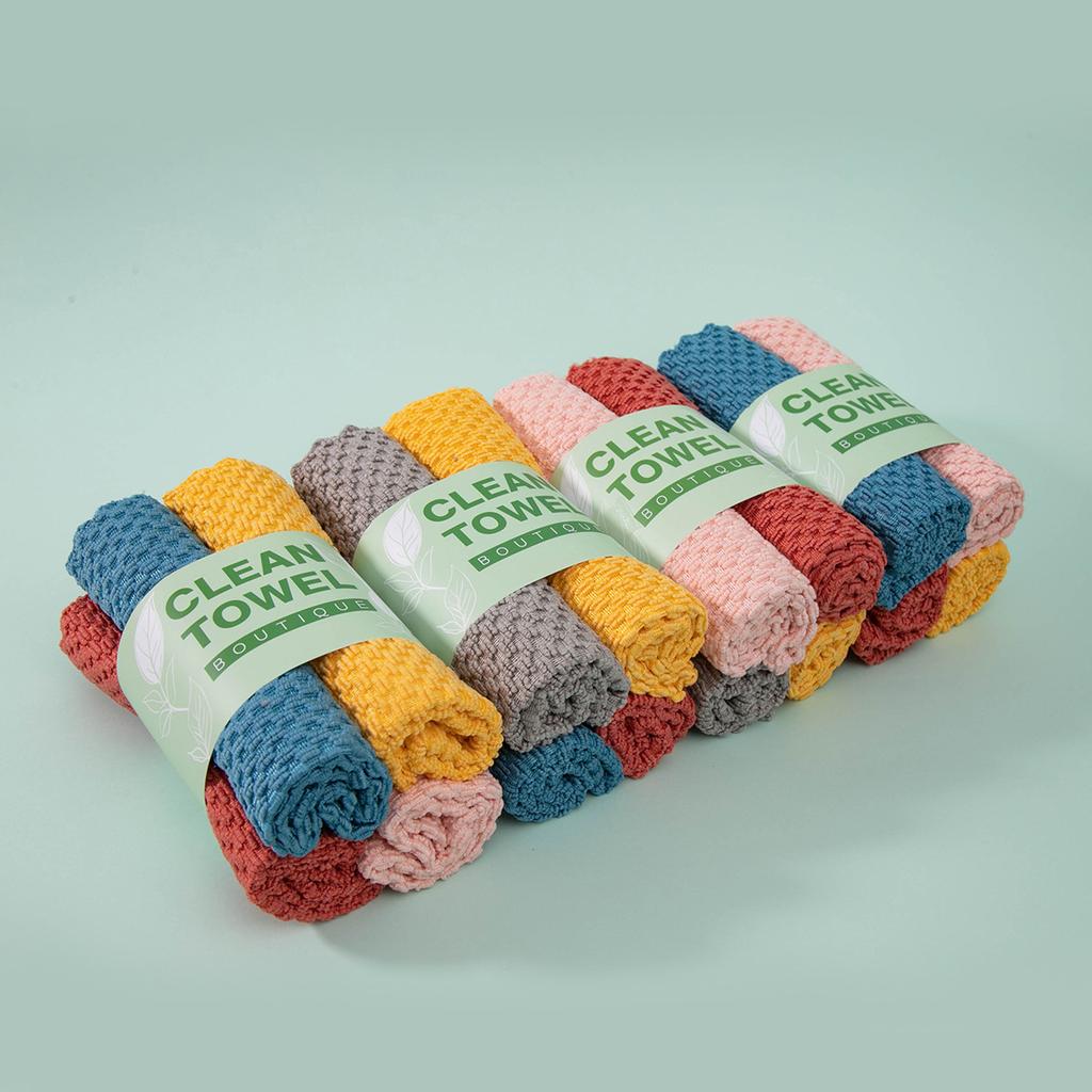 Microfiber towels, household table wipes, dishtowels, scouring cloths, kitchen cleaning towels