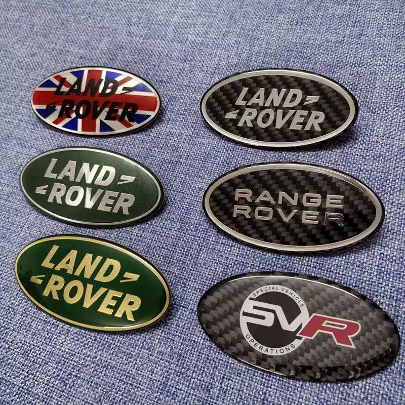 For Land Rover Range Rover Vogue Sport, Carbon Fiber Front Grille Emblem, Evoque, Discovery Sport, Velar, Chery, Rear Trunk Embl ik20