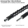 Angle Drill Attachment Screwdriver Adapter Flexible Shaft Soft Extension Holder Screw Driver Magnetic 1/4 Hex Bit Socket Chuck