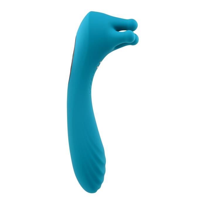 Vibromasseur EVOLVED Heads or Tails - Bleu - Stimulation du point G - Billes massantes
