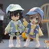 rakulifey Obitsu 11 Clothes, Hat, OB11 Size Costume Set, Jacket, Pants, Vest, 112 BJD Doll Clothes, 4-Piece Set (Green)