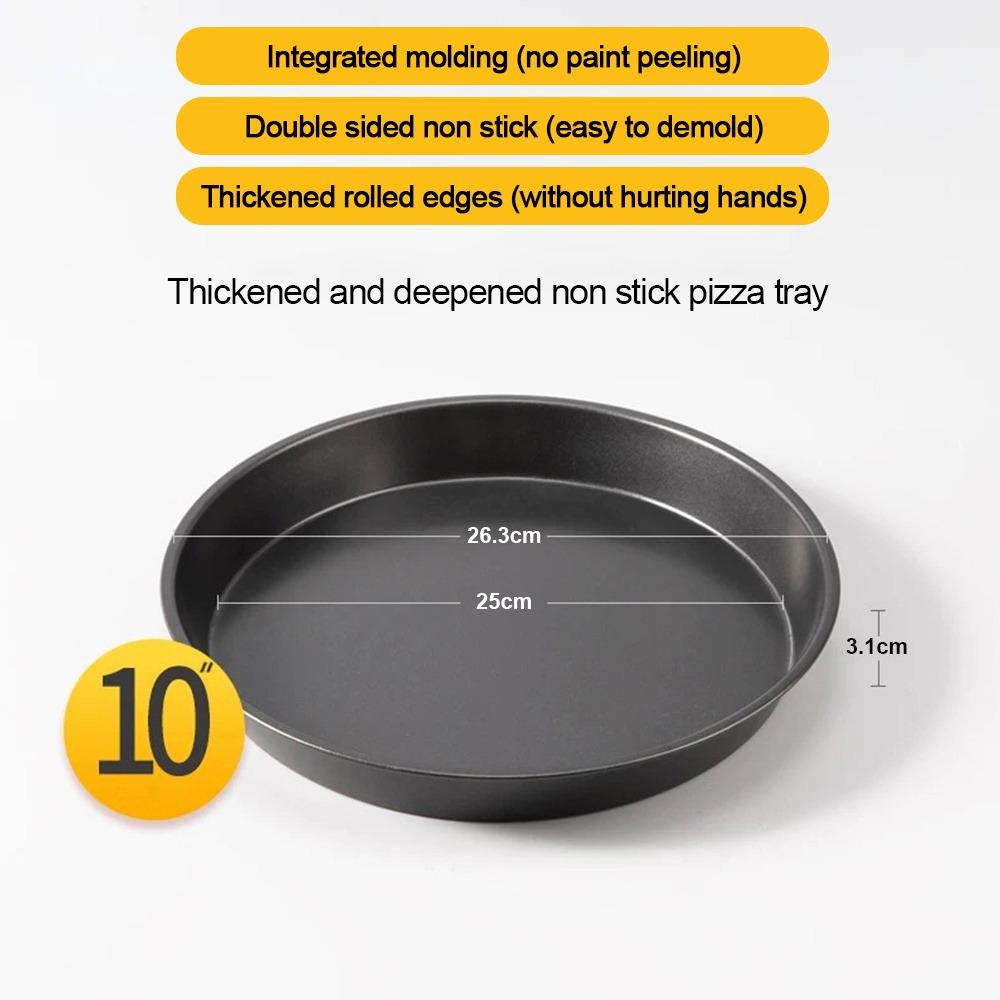 New Black Baking Tray Even Heating Carbon Steel Pizza Baking Pan Non-stick Cookies Baking Tray