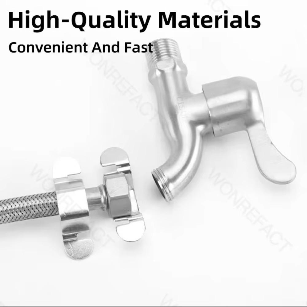 1/5Pcs Portable Stainless Steel Hexagon Nut Wrench Detachable 4-point Hex Wrench Reusable Faucet Wrench Bathroom Repair