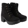 Shoetopia Womens  Chunky Heel Short Booties with Non-Slip Sole, Comfortable Trendy Ankle Boots | Soft Cushioned Sole | Casual, Party & Winter Wear