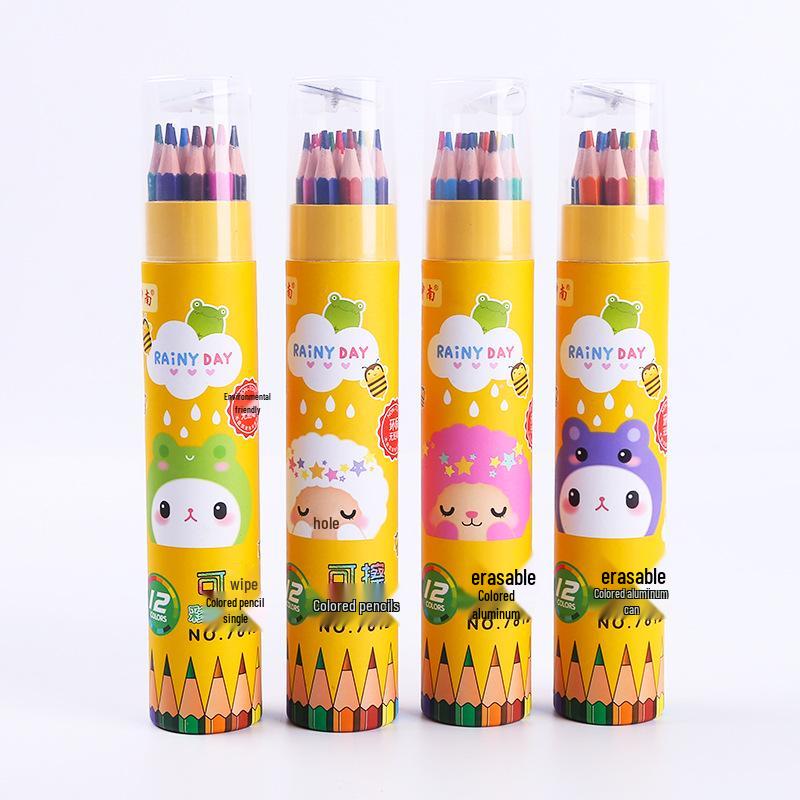 Erasable Oil-Based Colored Pencils Set - 48 Hand-Painted Shades for Students & Kids