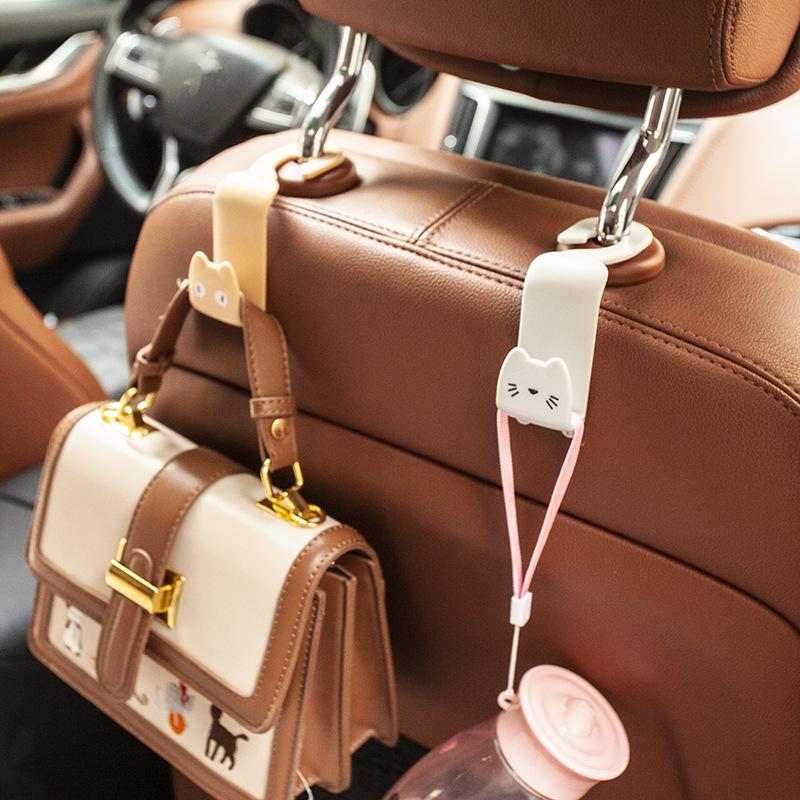 8PC Car Back Cute Small Hook Multi-Functional Car Seat Back Headrest Hook Vehicle Seat Organizer Holder Car Accessories Interior