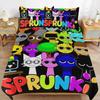 Game Sprunki Music Duvet Cover Set 3D Printed Hot Bedding Set Single Twin Double Queen King Size for Kids Boy 2/3piece set