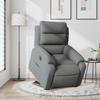 Electric Recliner Chair with Rising Function Dark Grey Fabric