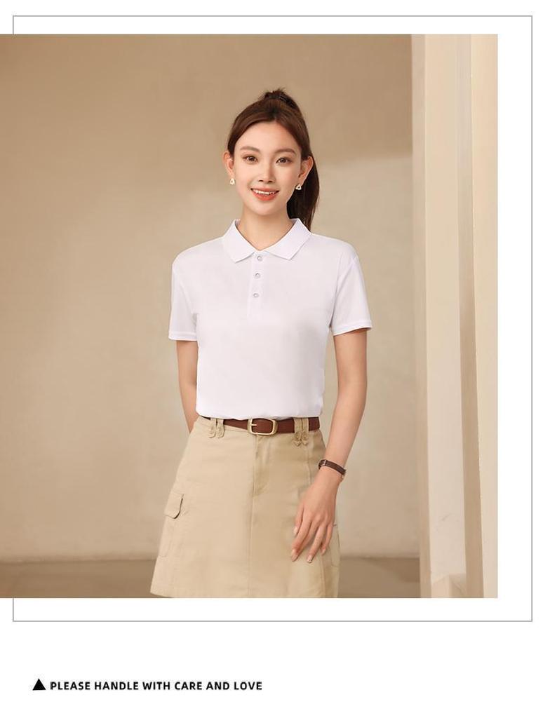 Custom Polo Shirts with Logo Print – Solid Color, Breathable, Short Sleeve Work Uniforms
