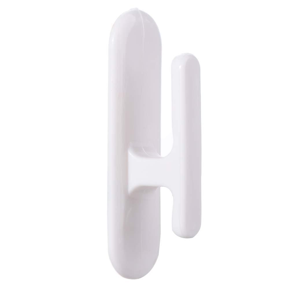 White Adhesive Hook Plastic Blind Cord Holders Storage Rack Curtain Hooks Office
