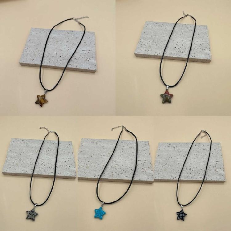 Natural Stone Star Aesthetic Necklace Fashion Simple Clavicle Chain Women Girls