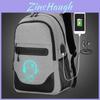 Schattige Cartoon Print Nacht Luminous Waterdichte Laptop Rugzak Met Usb Opladen
