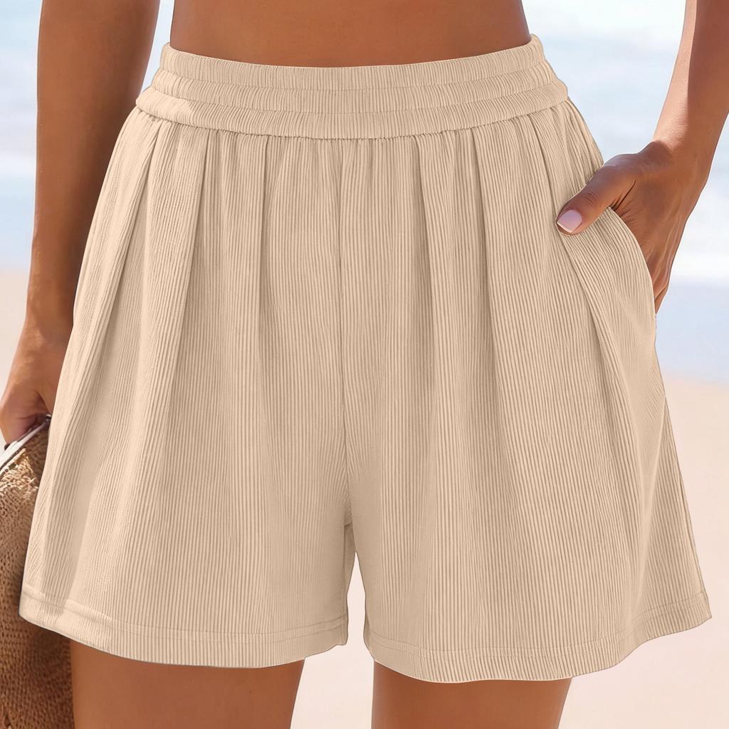 Women's Color Sports Casual Loose And Fashionable Pocket Shorts