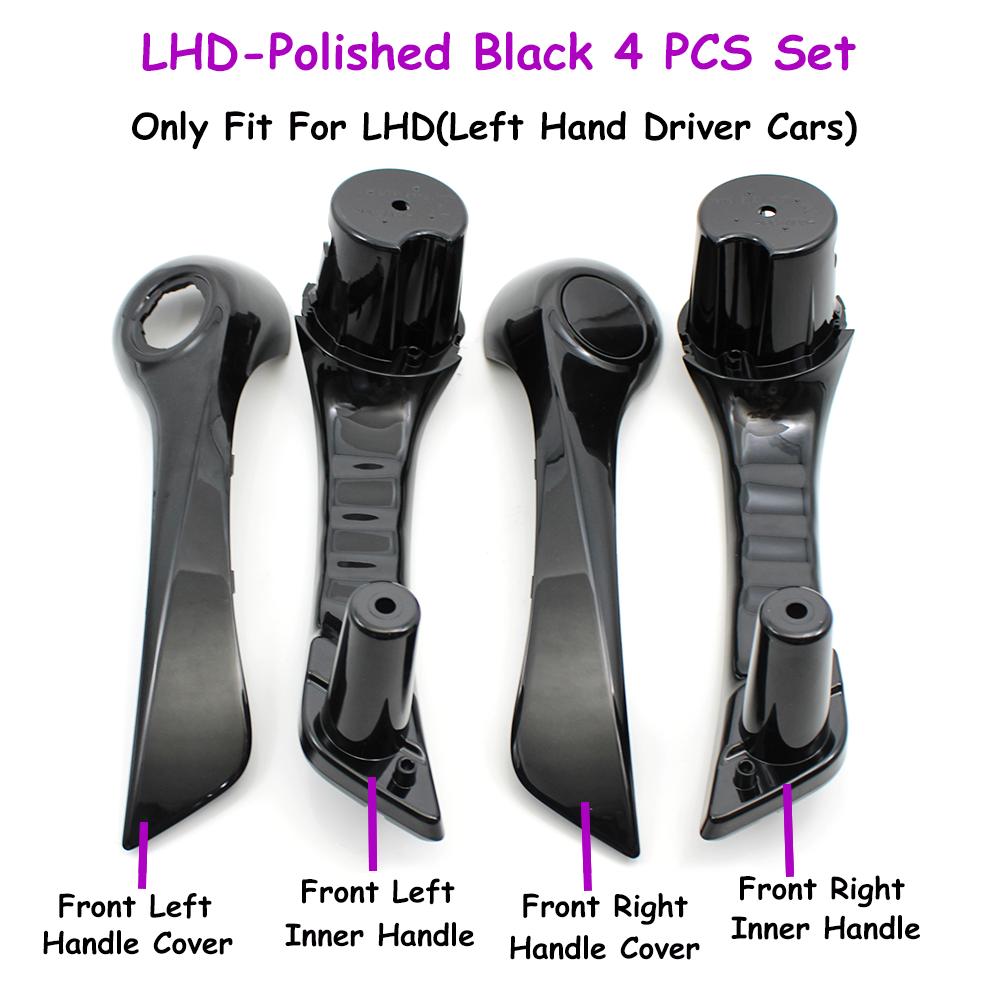 LHD 2/4PCS Koleos I Car Interior Door Front Left Right Pull Grab Inner Handle With Outer Cover For Renault 2008-2016 80945JY50A