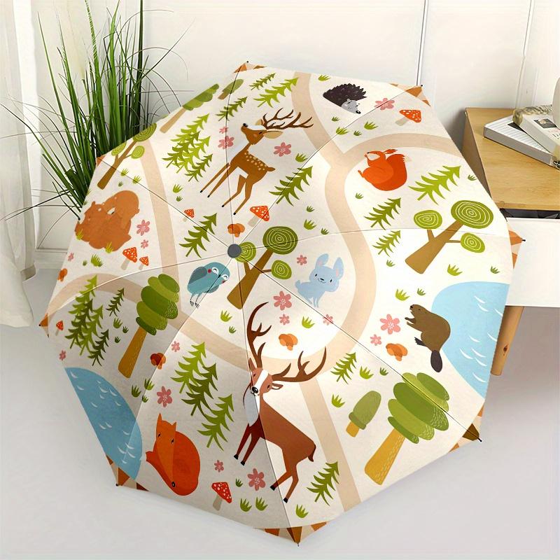 

Woodland Friends: A Whimsical Forest Adventure Rug for Kids RoomsUmbrella, Portable 3-Fold Compact Umbrella for Men & Women Gift