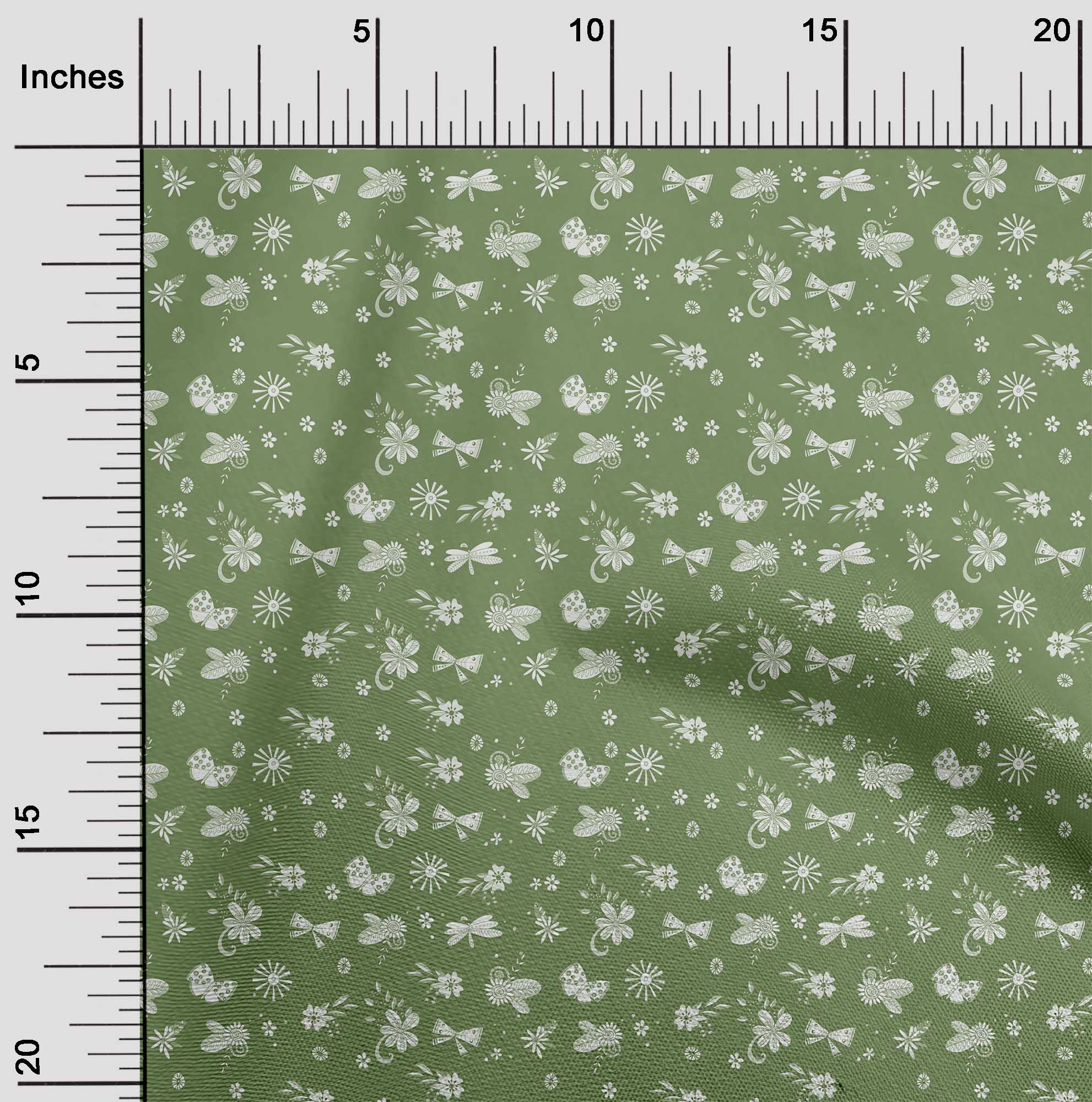 

OneOone Cotton Flex Light Green Fabric Florals Quilting Materials Print Швейна тканина у дворі 40 дюймів 42 Inch Wide - Viscose Chiffon фіолетовий