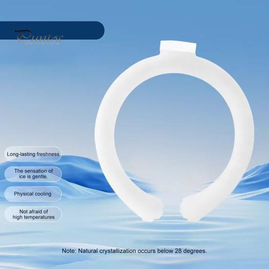 Portable Neck Cooler Cooling Tub for Summer, Lightweight Wearable Cooler, Reusable Tube Ice Cold Ring, Heatstroke Prevention Wrap Collar Skin-friendly